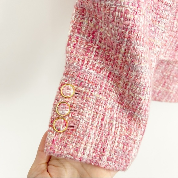 Royal Regency Empress Donna Handmade Pink Tweed Blazer Jacket - Picture 6 of 9